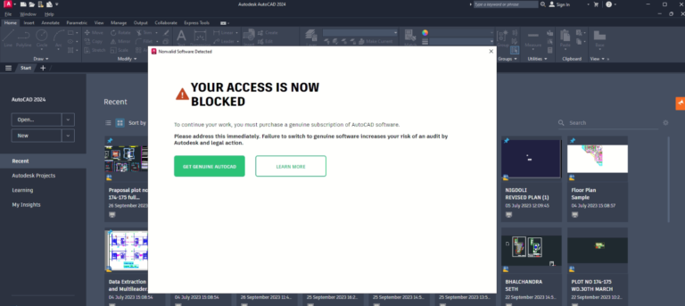 Fixed Your Access Is Now Blocked Autocad 2024 Kadva Corp   Autocad 2024 Your Access Is Now Blocked 768x343 